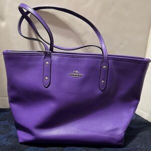 Coach Vibrant Purple Tote Bag